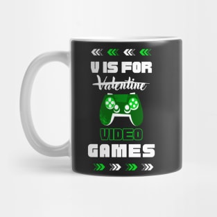 V Is For Video Games - Valentine's Day 2023 Mug